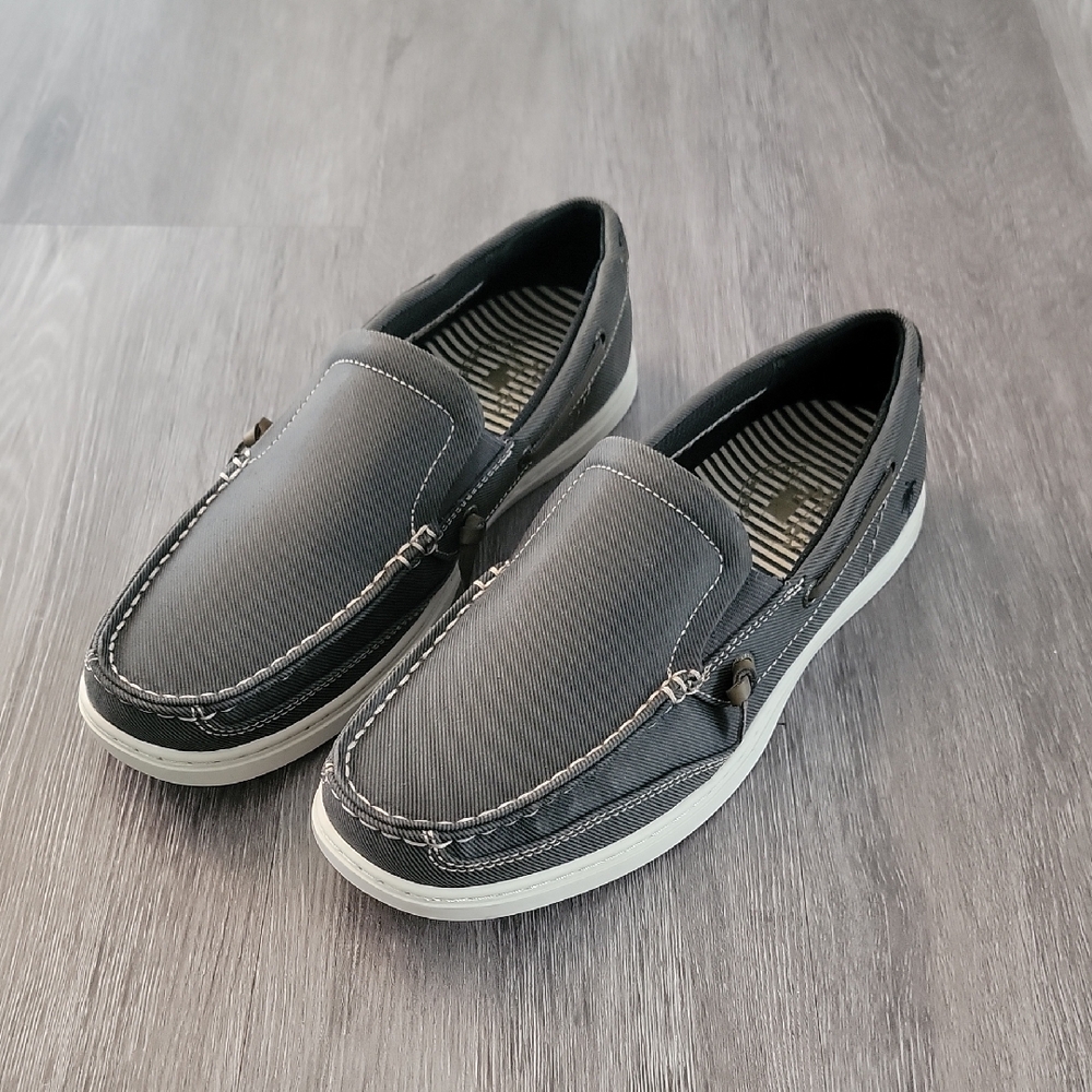 Margaritaville Gray Loafers with Moccasin Stitching Size- 10.5